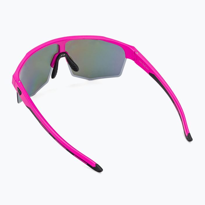 GOG Athena matt neon pink / schwarz / mehrfarbig weiß-blau Fahrradbrille E508-3 2
