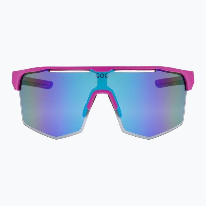 GOG Athena matt neon pink / schwarz / mehrfarbig weiß-blau Fahrradbrille E508-3 6
