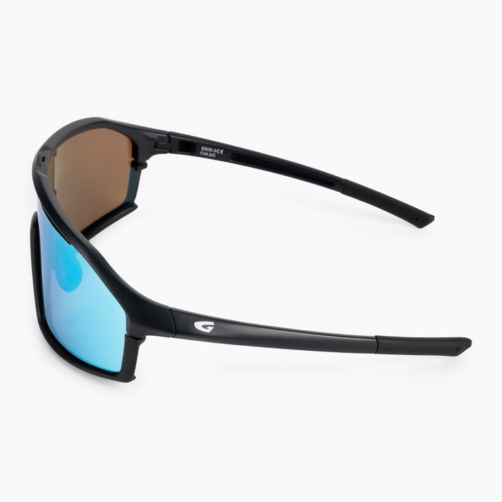GOG Fahrradbrille Odyss matt marineblau / schwarz / mehrfarbig weiß-blau E605-3 5