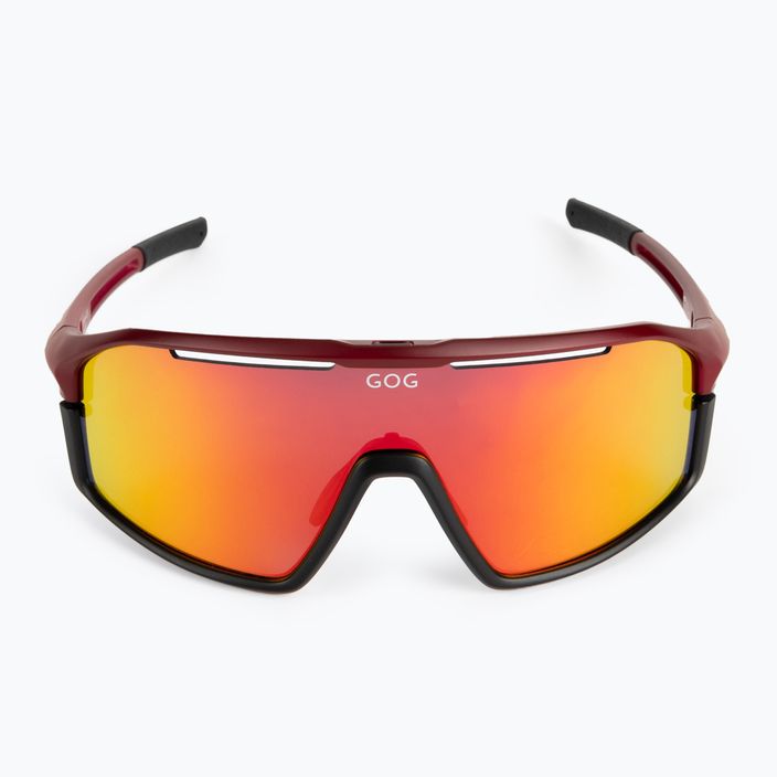 GOG Fahrradbrille Odyss matt bordeaux / schwarz / mehrfarbig rot E605-4 4