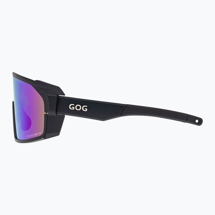 GOG Annapurna mattschwarze/polychromatische weiß-blaue Sonnenbrille 5