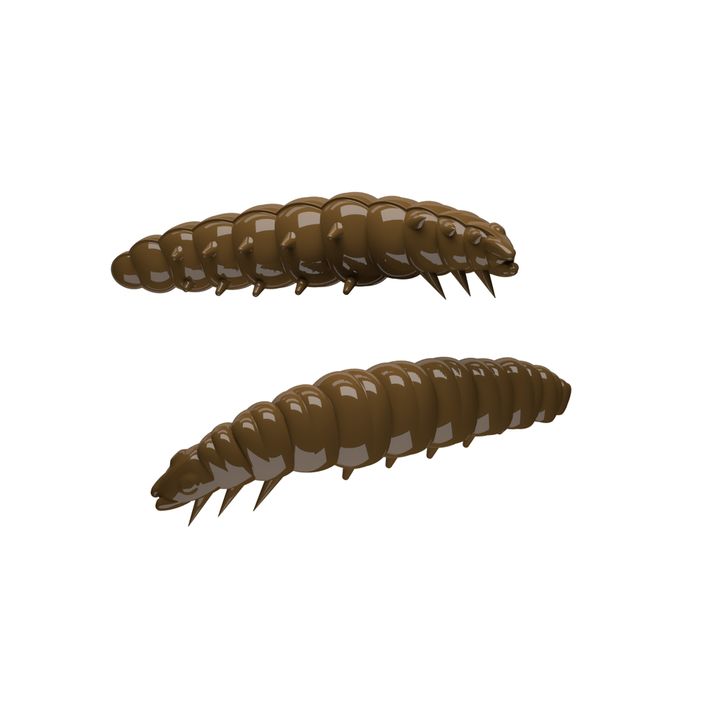 Libra Lures Larva Krill brauner Gummiköder LARVAK35 2