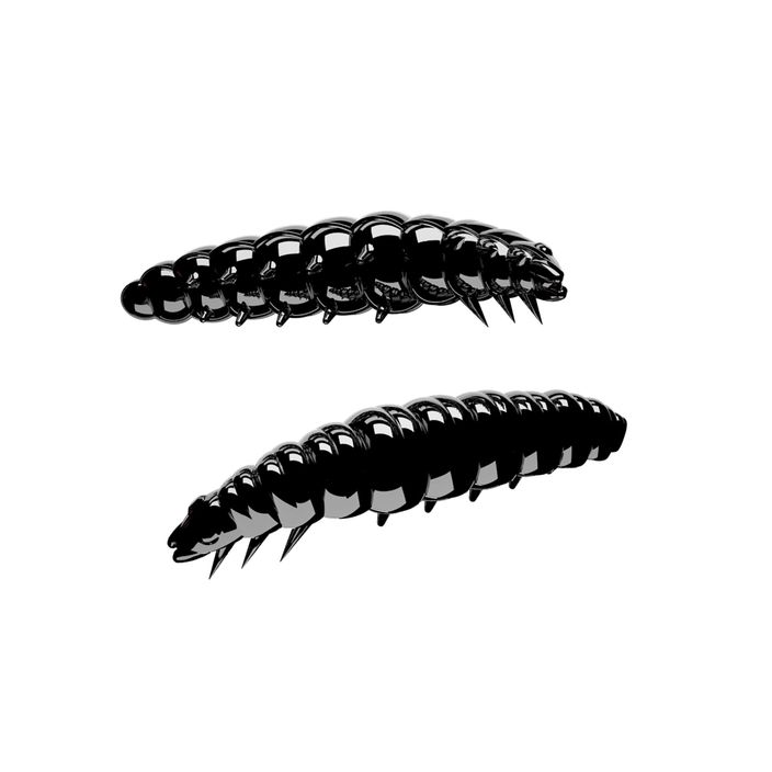 Libra Lures Larva Krill schwarzer Gummiköder LARVAK35 2