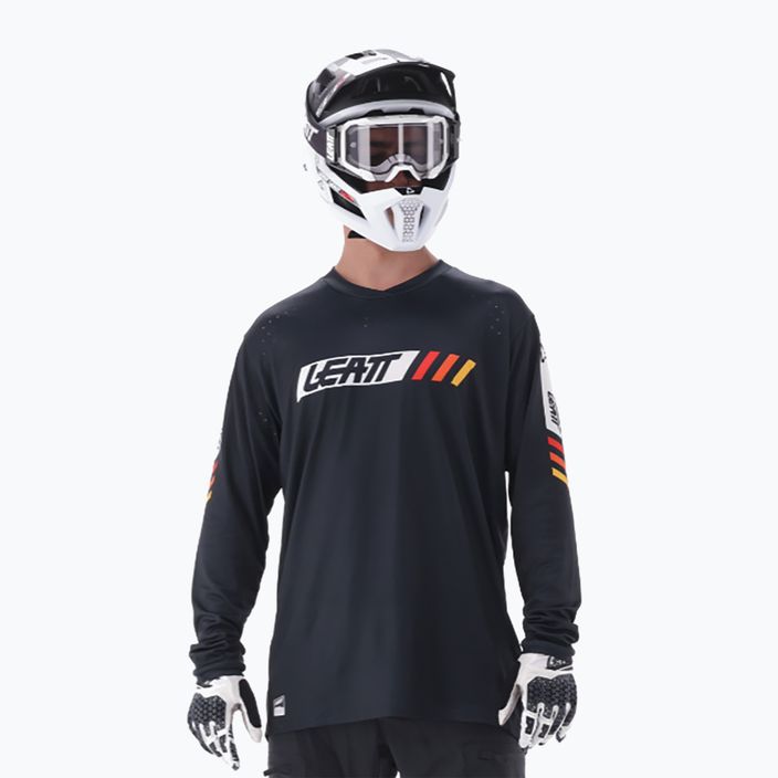 Herren Leatt MTB Enduro 4.0 Radfahren Longsleeve schwarz