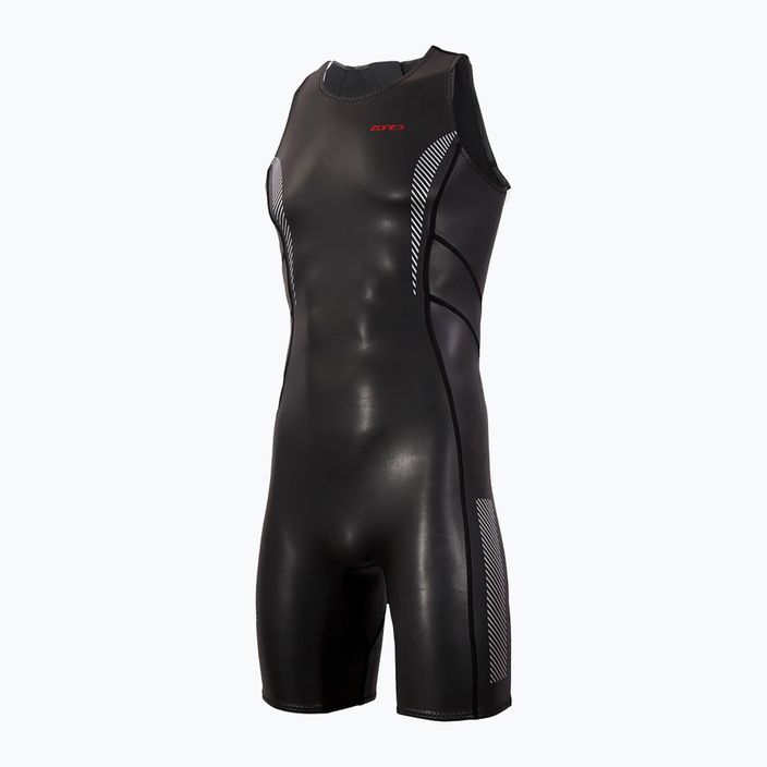 Men's ZONE3 Neoprene Kneeskin Triathlon Foam Baselayer schwarz/rot