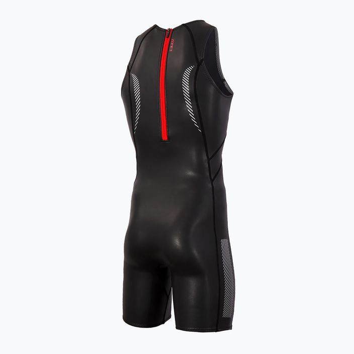 Men's ZONE3 Neoprene Kneeskin Triathlon Foam Baselayer schwarz/rot 2