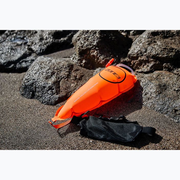 ZONE3 Schwimmen Sicherheitsgurt mit Tow Float Tasche hi-vis orange 2
