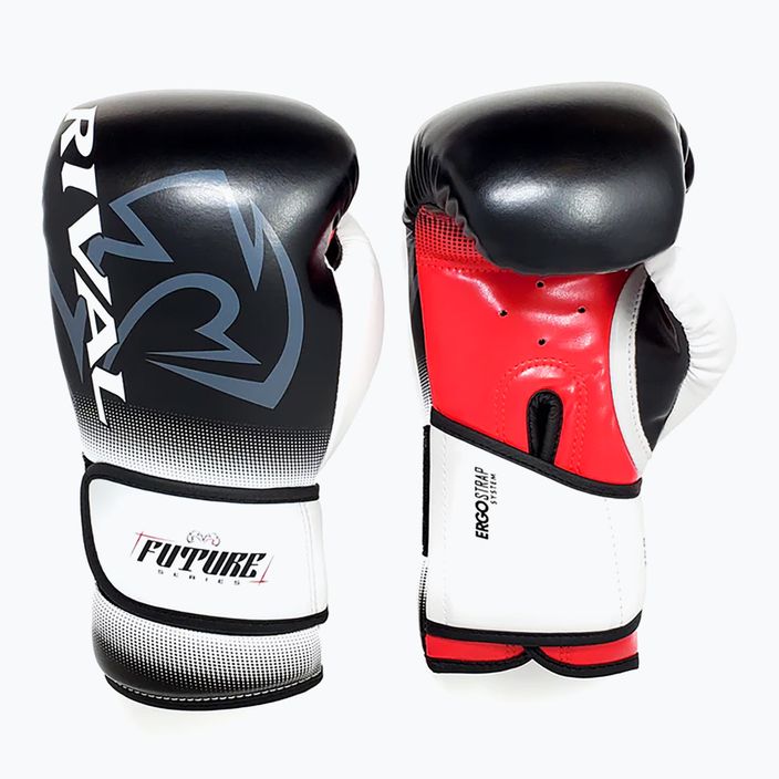 Rival RS-FTR Future Sparring Boxhandschuhe schwarz/weiß/rot 5
