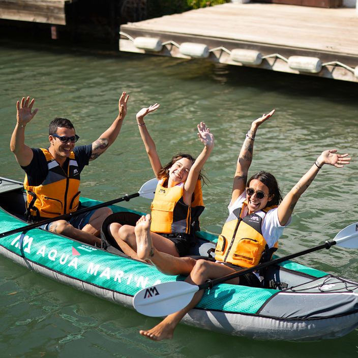 Aqua Marina Recreational Kayak grün Laxo-380 3-Personen aufblasbares 12'6″ Kajak 9