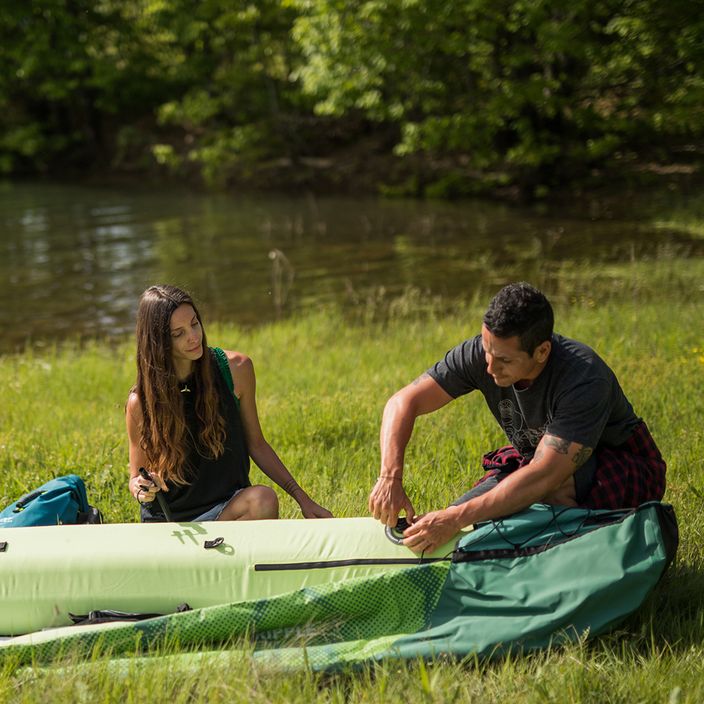 Aqua Marina Recreational Canoe grün Ripple-370 3-Personen aufblasbares 12'2  Kajak 6