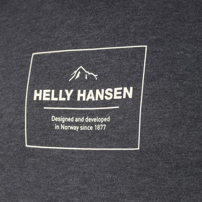 Herren-Trekking-Sweatshirt Helly Hansen F2F Organic Cotton Hoodie Ebenholz melange 3