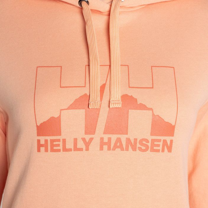 Damen-Trekking-Sweatshirt Helly Hansen Nord Graphic Pullover Hoodie orange 62981_058 7