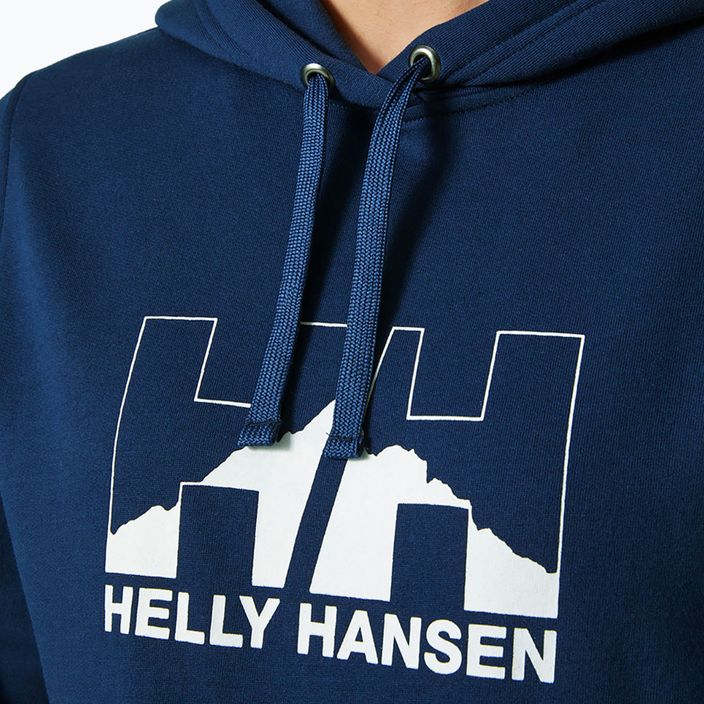 Damen-Trekking-Sweatshirt Helly Hansen Nord Graphic Pullover Hoodie navy blau 62981_584 4