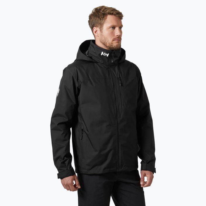 Herren Segeljacke Helly Hansen Crew Hooded Midlayer 2 schwarz