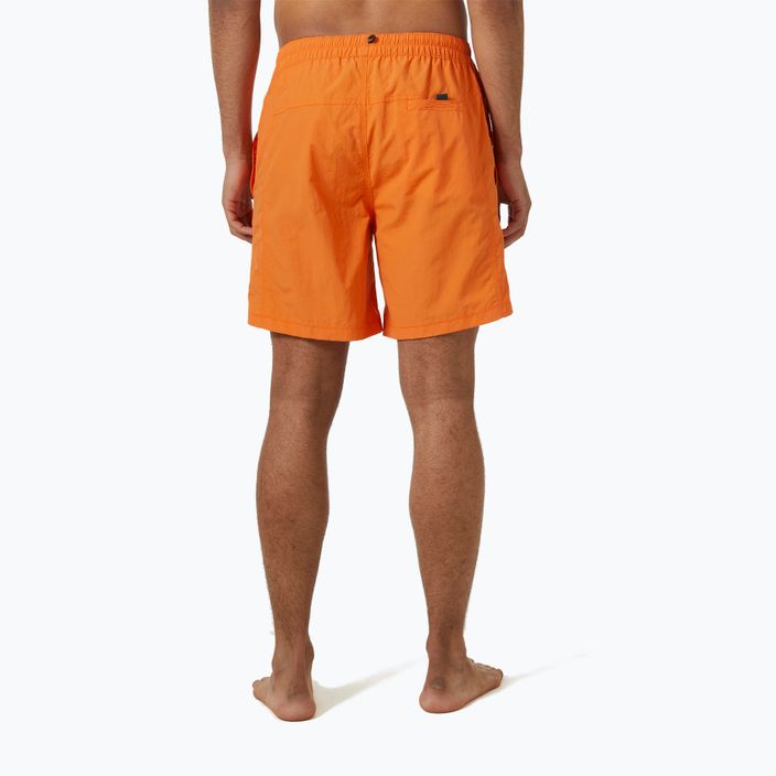 Herren Helly Hansen Calshot Trunk Badeshorts Mohnorange 2