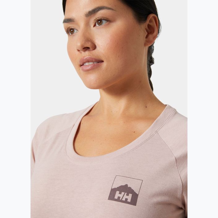 Helly Hansen Nord Graphic Drop rosa Wolke Damen-T-Shirt 3