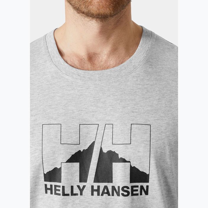 Herren Helly Hansen Nord Grafik grau melang T-shirt 3