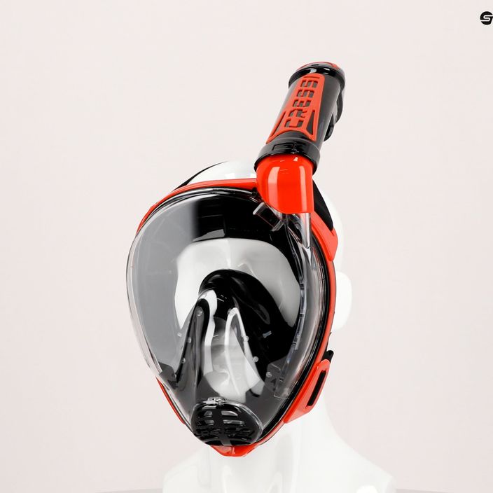 Cressi Duke Dry Vollgesichtsmaske zum Schnorcheln schwarz und rot XDT005058 5