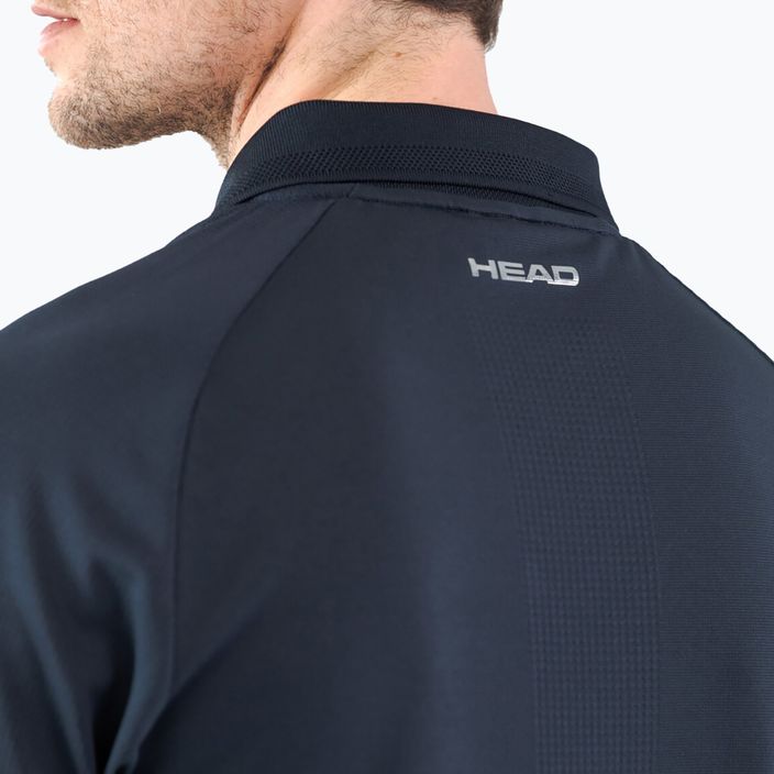 Herren HEAD Performance Polo-Tennisshirt, navy blau 811403NV 4