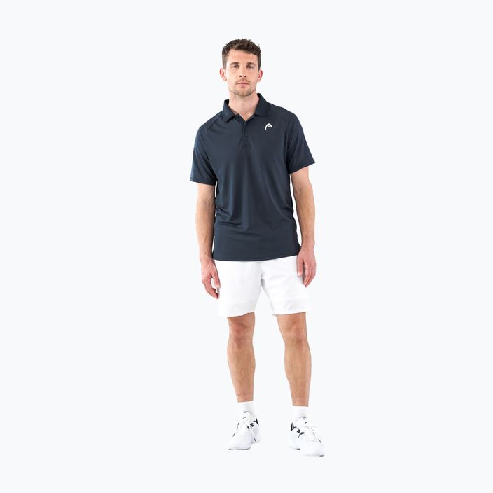 Herren HEAD Performance Polo-Tennisshirt, navy blau 811403NV 5