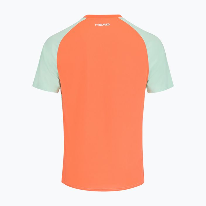 HEAD Topspin Herren-Tennisshirt grün/orange 811453PAXV 2