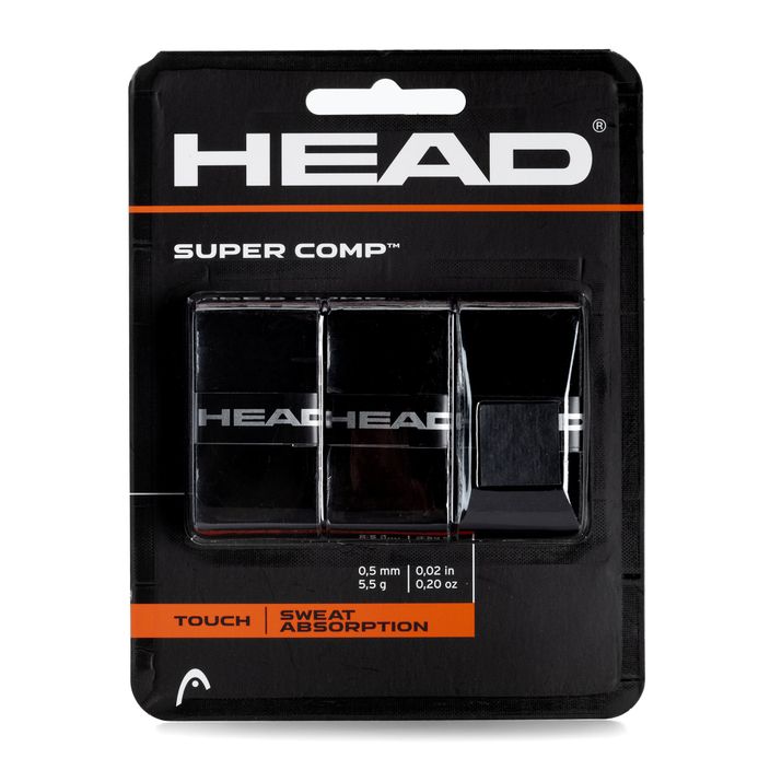HEAD Super Comp Tennisschläger Wraps 3 Stück schwarz 285088 2
