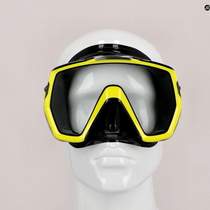 TUSA Freedom Hd Mask Tauchmaske schwarz und gelb M-1001 7