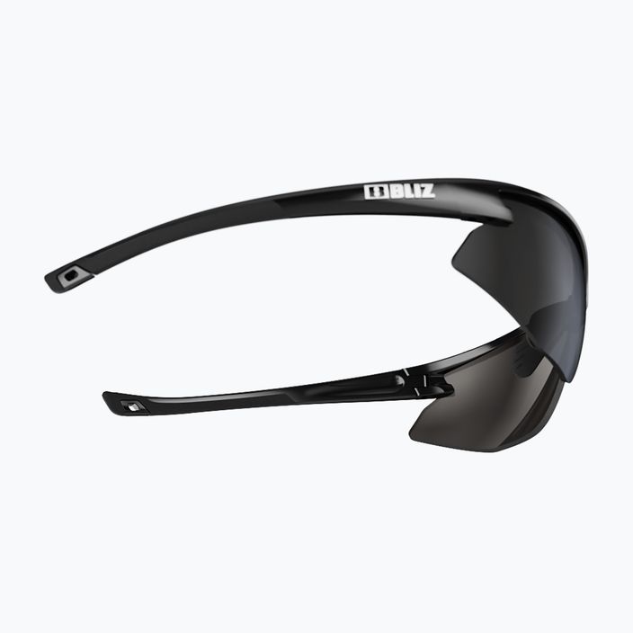 Bliz Motion + S3 glänzend metallisch schwarz/rauchsilber verspiegelte Fahrradbrille 5