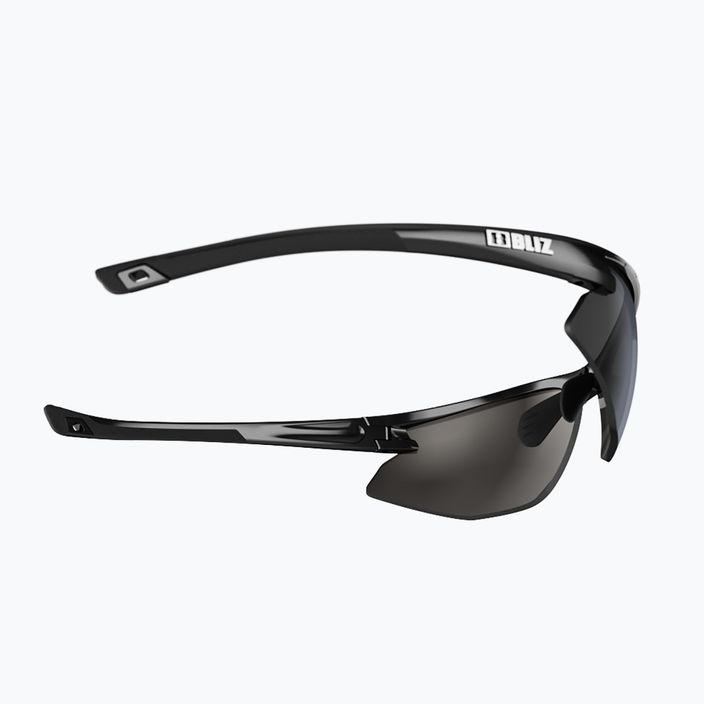 Bliz Motion + S3 glänzend metallisch schwarz/rauchsilber verspiegelte Fahrradbrille 6
