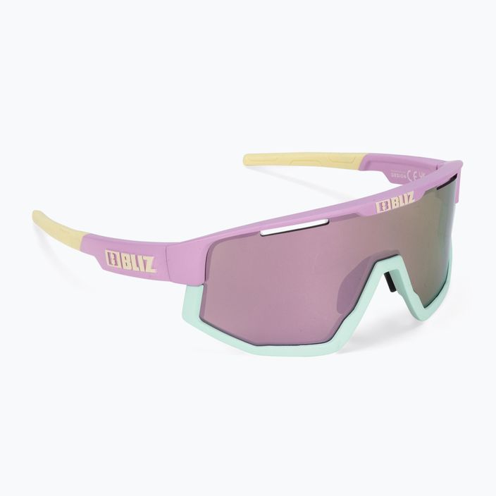 Bliz Fusion S3 matt pastell lila gelbes Logo / braun rosa multi 52305-34 Fahrradbrille 2