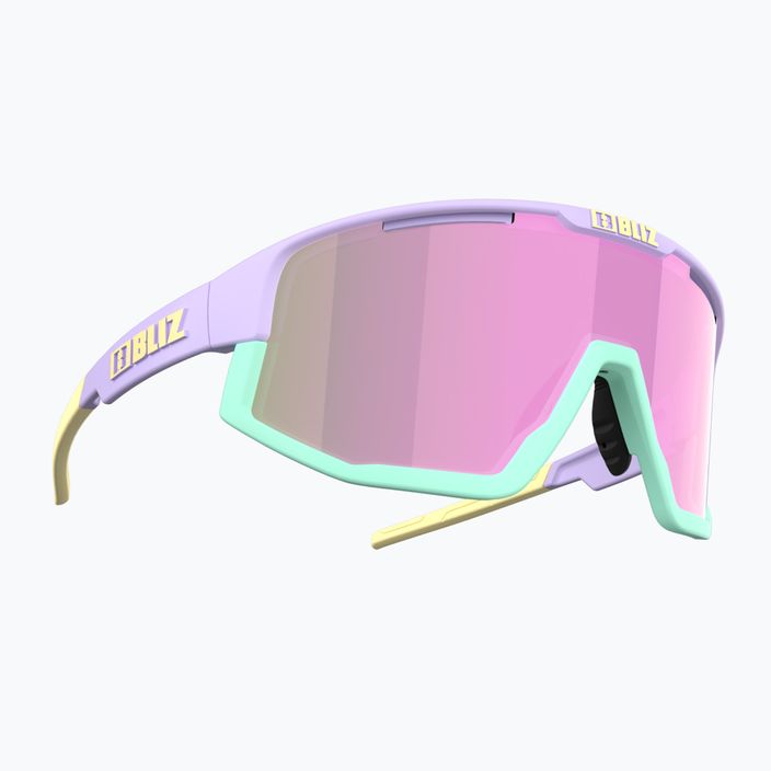 Bliz Fusion S3 matt pastell lila gelbes Logo / braun rosa multi 52305-34 Fahrradbrille 6
