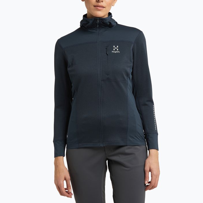 Damen Fleece-Sweatshirt Haglöfs L.I.M Mid Multi Hood blau 605371