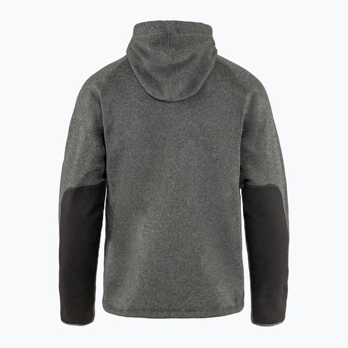 Herren Fjällräven Övik Fleece Hoodie dunkelgrau 2