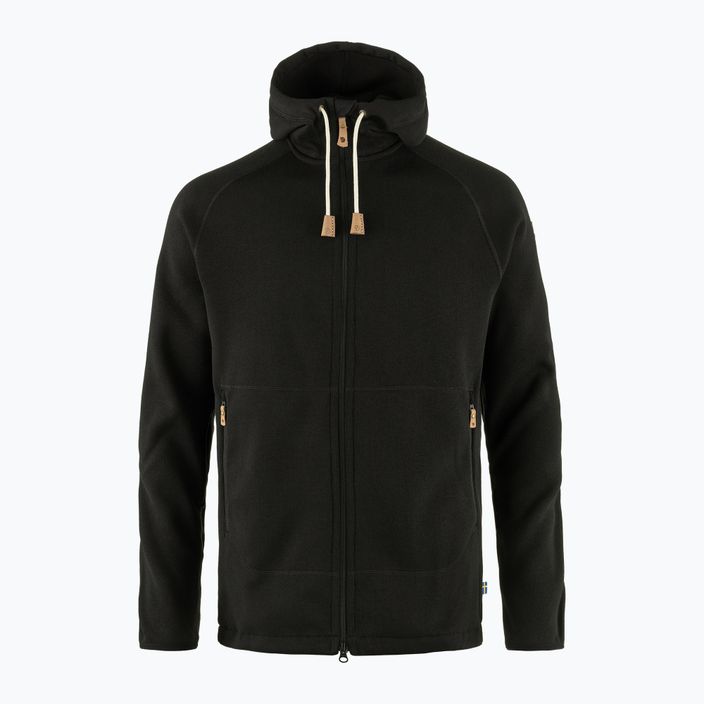 Herren Fjällräven Övik Fleece Hoodie schwarz