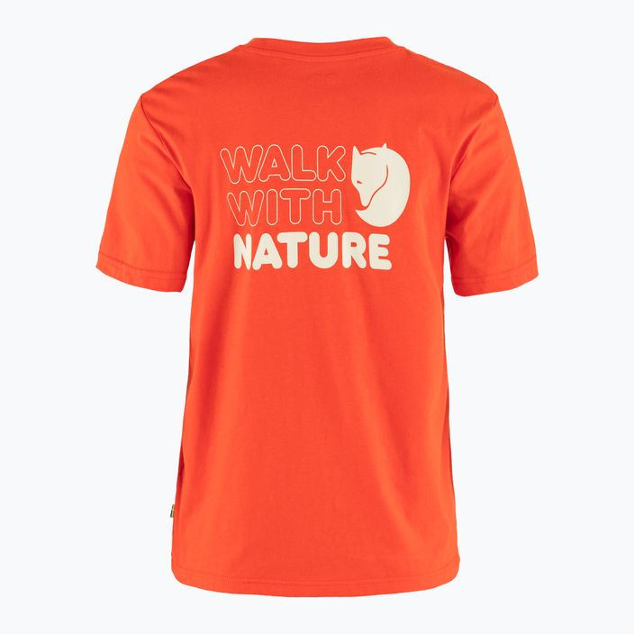 Fjällräven Walk With Nature Damen-T-Shirt Flamme Orange 2