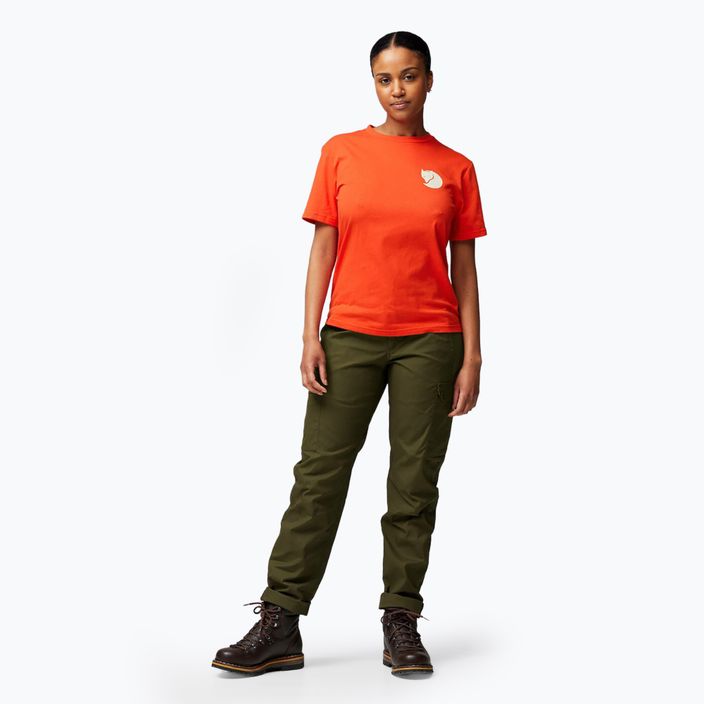 Fjällräven Walk With Nature Damen-T-Shirt Flamme Orange 3