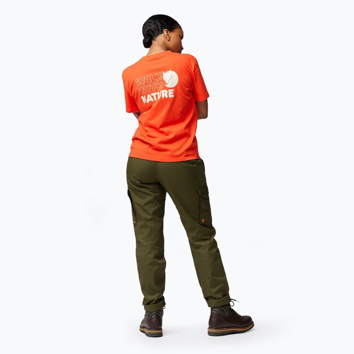 Fjällräven Walk With Nature Damen-T-Shirt Flamme Orange 4