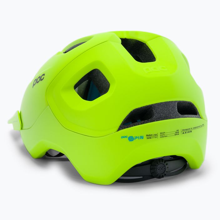 Fahrradhelm POC Axion SPIN fluorescent yellow/green matt 4