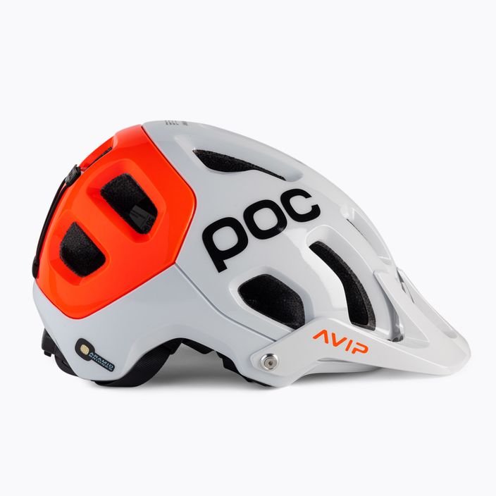 Fahrradhelm POC Tectal Race MIPS NFC hydrogen white/fluorescent orange avip 3