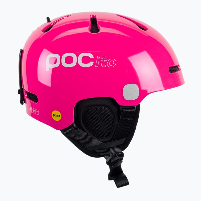 Skihelme für Kinder POC POCito Fornix MIPS fluorescent pink 4