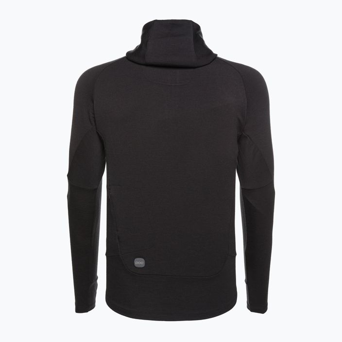 Herren-Trekking-Sweatshirt POC Merino Zip Hood uranium black 3