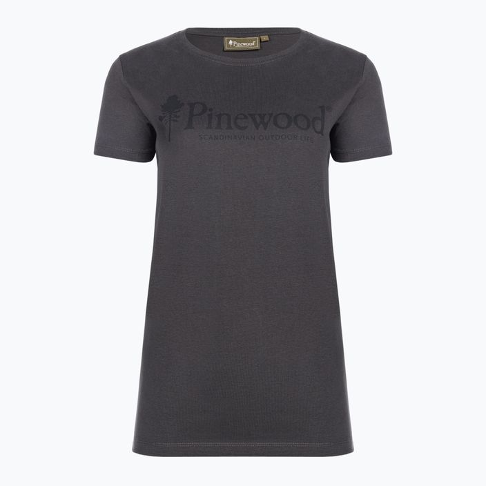 Pinewood Outdoor Life Damen-T-Shirt dunkel-anthrazit