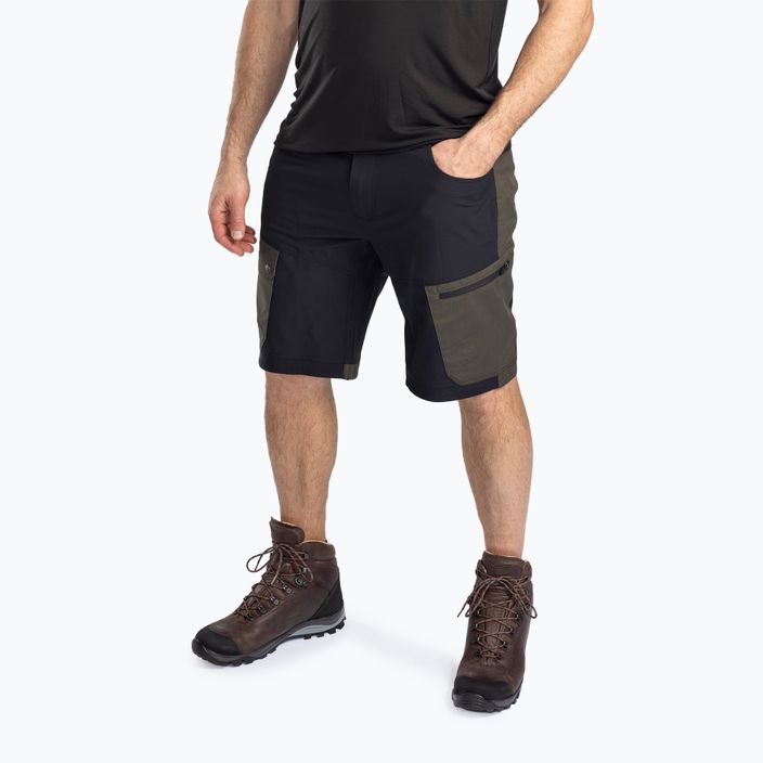 Herren Pinewood Finnveden Trail Hybrid schwarz/moosgrün Trekkingshorts