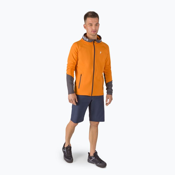 Herren Peak Performance Rider Zip Hood Trekking-Sweatshirt orange G77244100 2