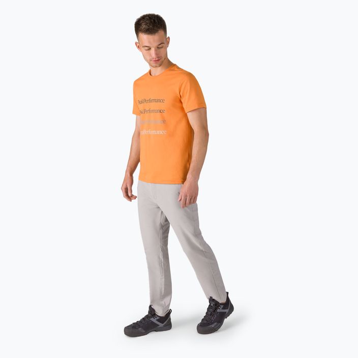 Herren Peak Performance Ground Tee Trekking-Shirt orange G77284170 2