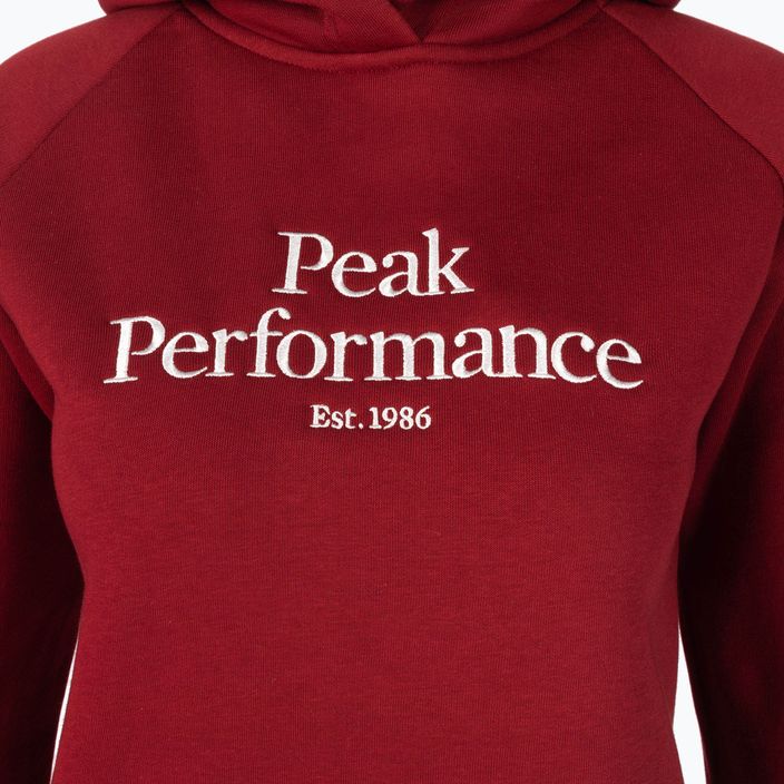 Damen-Trekking-Sweatshirt Peak Performance Original Hood rot G77747300 3