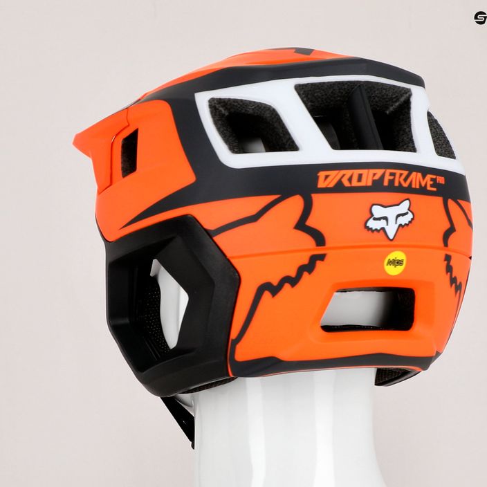 FOX Dropframe Pro Fahrradhelm Dvide orange und schwarz 29396 13