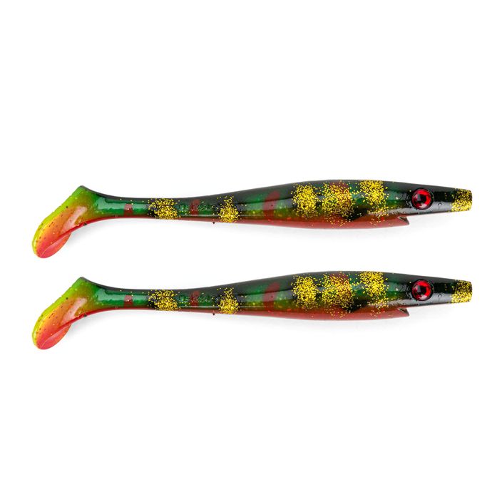 Strike Pro Pig Shad Jr Gummiköder 2 Stück rot-grün TEV-SP172C-133 2