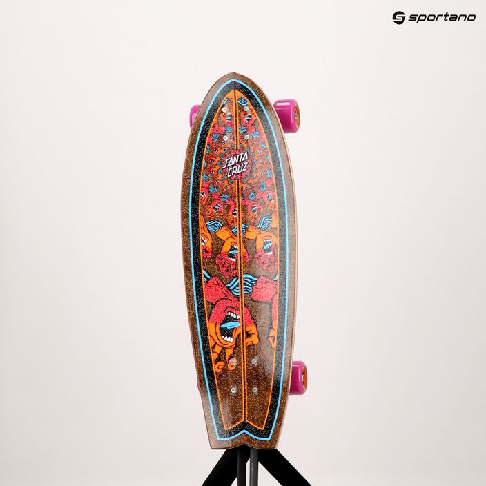 Cruiser Skateboard Santa Cruz Cruzer Mandala Hand Shark 8.8 braun 124573 11