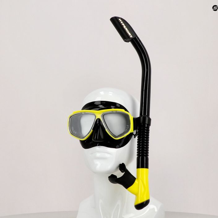 TUSA Tauchset Maske + Schnorchel schwarz/gelb UC-7519P 3